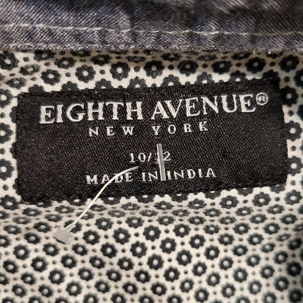 NWOT EIGHTH AVENUE NEW YORK BOYS BUTTON DOWN DRESS SHIRT SZ 10/12 - Picture 3 of 5
